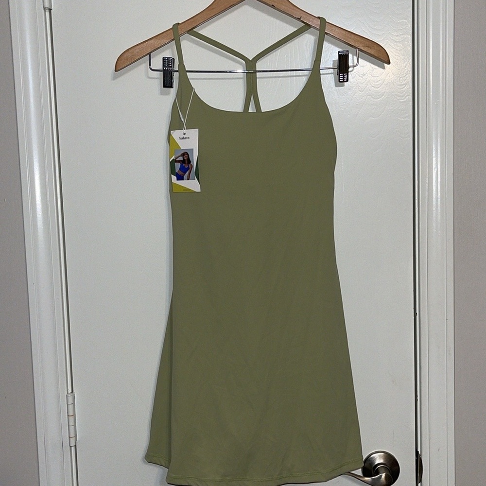 Halara green tennis dress xs NEW